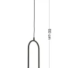 Lampa Wisząca IGON Czarny Biały Szklany Klosz 1xE14 16 cm