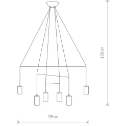 Lampa Wisząca IMBRIA Czarny 6xGU10