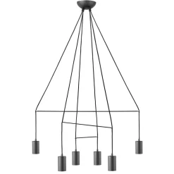 Lampa Wisząca IMBRIA Czarny 6xGU10