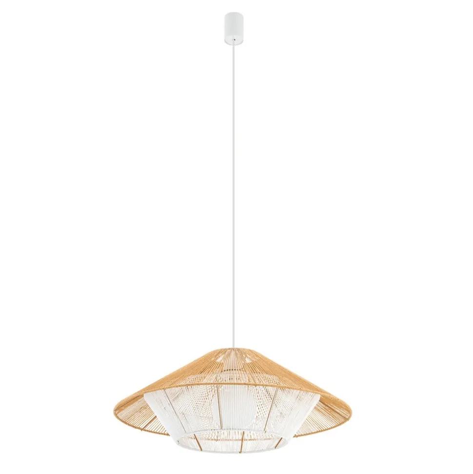 Lampa Wisząca JAPANDI Biały Brązowy 1xE27 60cm