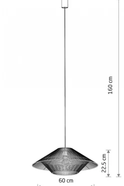 Lampa Wisząca JAPANDI Biały Brązowy 1xE27 60cm