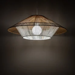Lampa Wisząca JAPANDI Biały Brązowy 1xE27 60cm