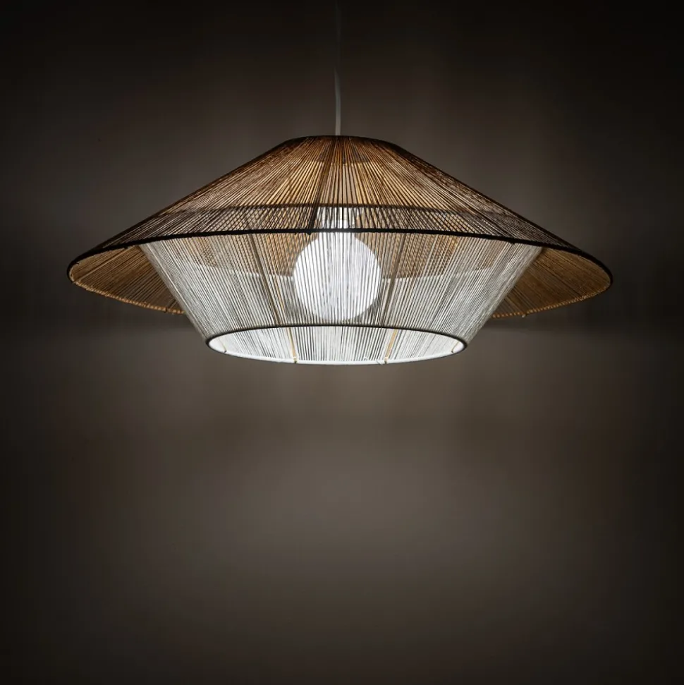 Lampa Wisząca JAPANDI Biały Brązowy 1xE27 60cm