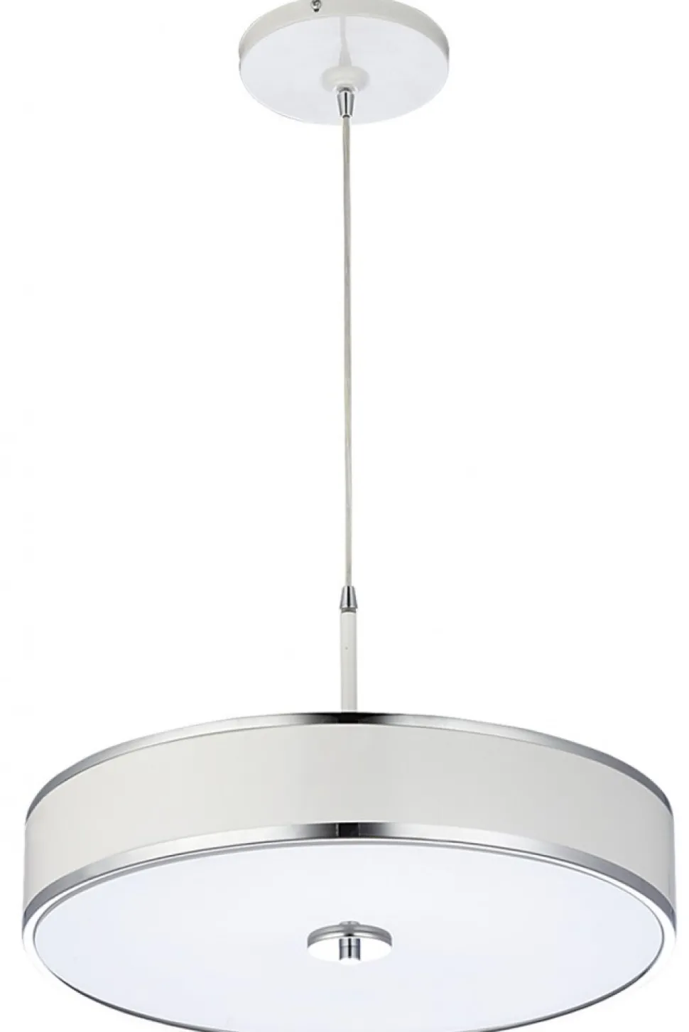Lampa Wisząca JAZZ Biały Srebrny 3xE14 40 cm