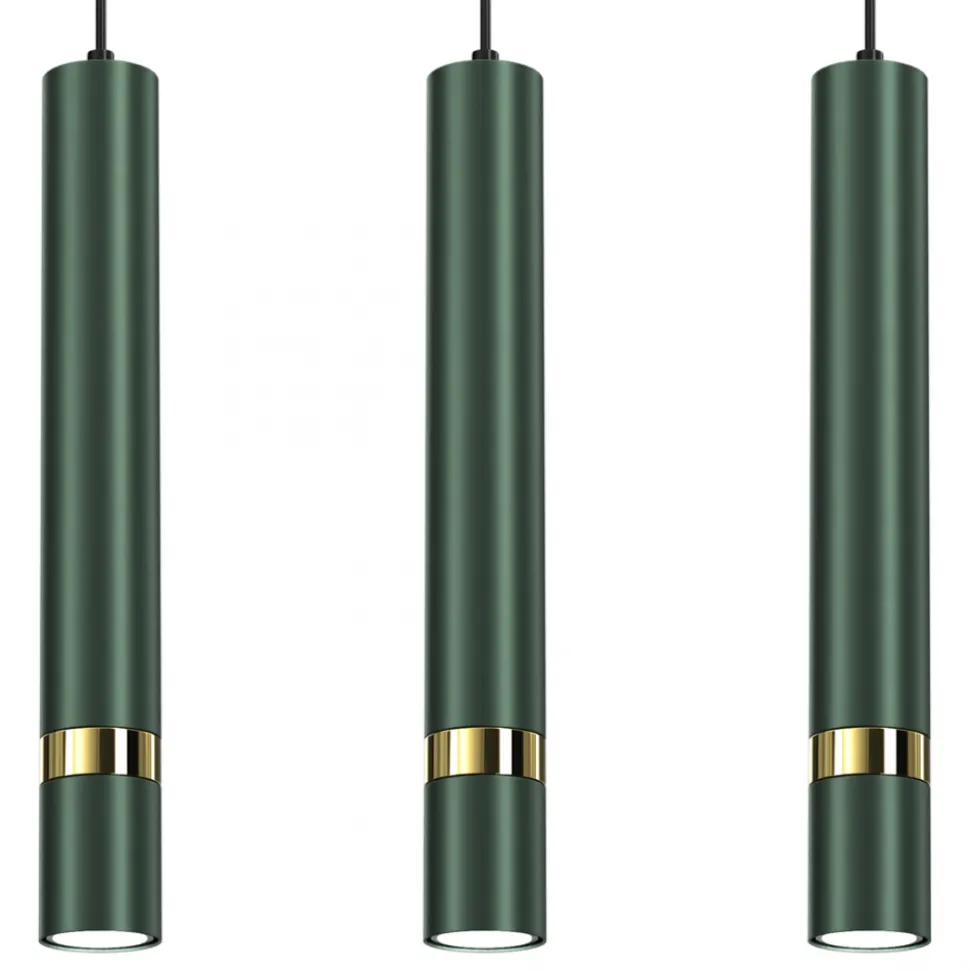 Lampa Wisząca JOKER Zielony Złoty 3xGU10
