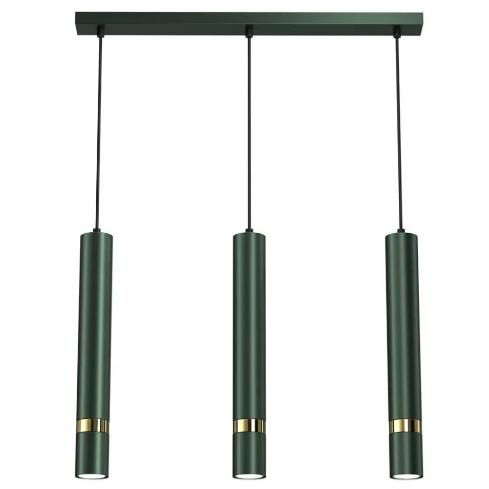Lampa Wisząca JOKER Zielony Złoty 3xGU10