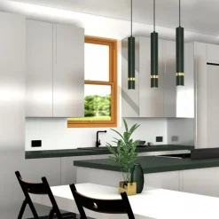Lampa Wisząca JOKER Zielony Złoty 3xGU10