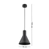 Lampa Wisząca JUMP Czarny Metalowy Klosz 1xE27