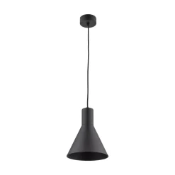 Lampa Wisząca JUMP Czarny Metalowy Klosz 1xE27