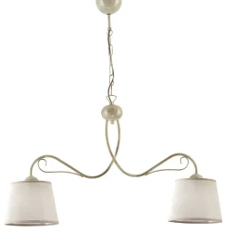Lampa Wisząca KAMELIA Beżowy Abażury 2xE27
