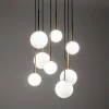 Lampa wisząca KARO klosze kule 8xG9