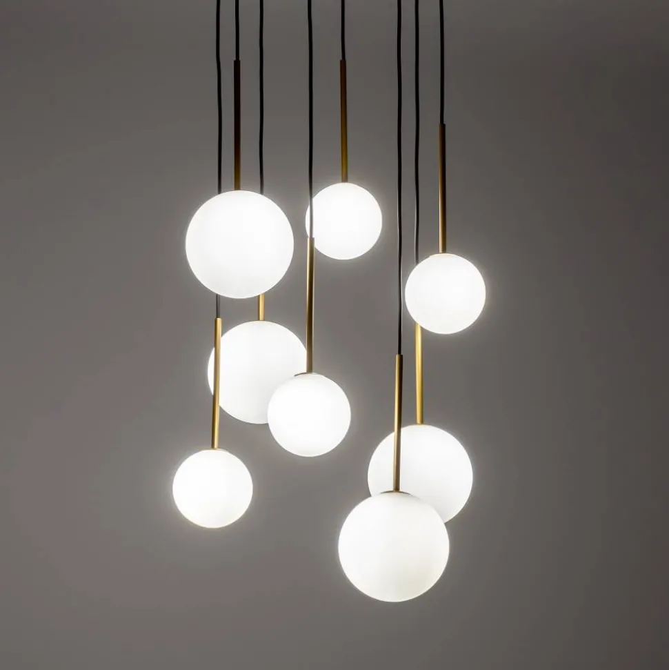 Lampa wisząca KARO klosze kule 8xG9