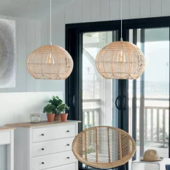 Lampa wisząca Kita rattanowa 38 cm