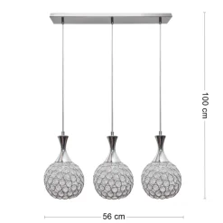 Lampa wisząca kryształowa Crystal VII 3xE27