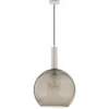 Lampa Wisząca LAF Biały Dymiony Szklany Klosz 1xE27 30 cm