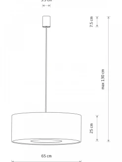 Lampa wisząca LAGO L szara 1xE27