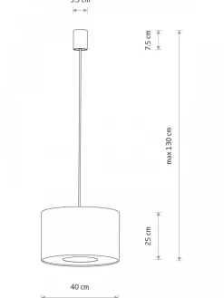 Lampa wisząca LAGO S szara 1xE27