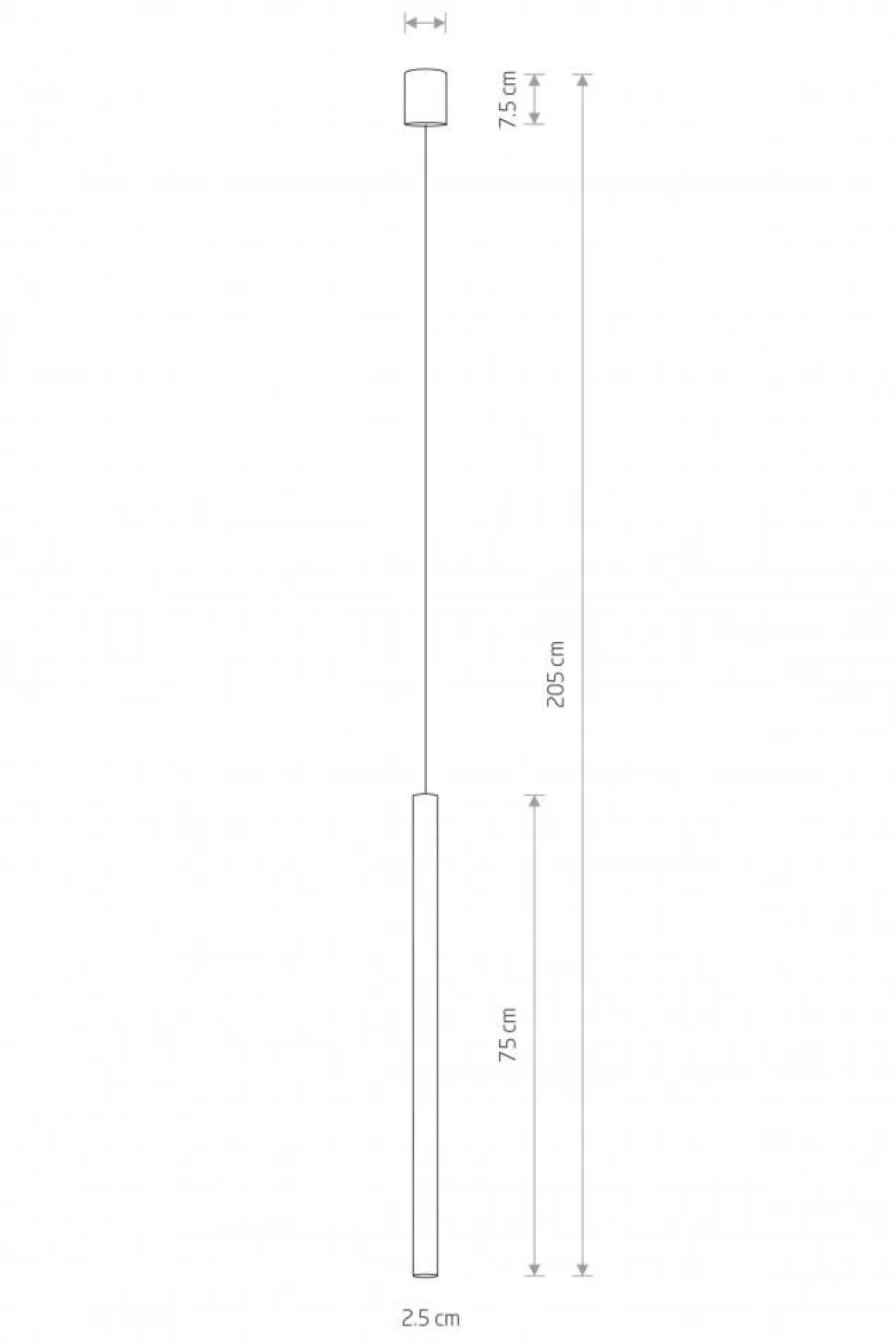 Lampa wisząca LASER 75cm biały 1xG9
