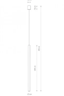 Lampa wisząca LASER 100cm brąz 1xG9