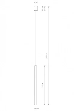 Lampa wisząca LASER 75cm brąz 1xG9