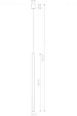 Lampa wisząca LASER 100cm czarny 1xG9