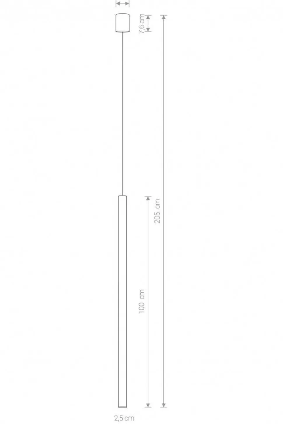 Lampa wisząca LASER 100cm czarny 1xG9