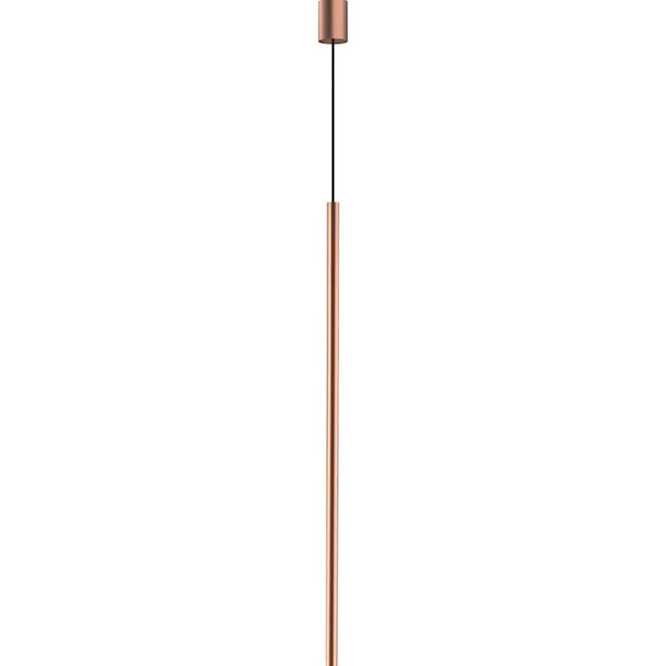 Lampa wisząca LASER 100cm miedź 1xG9