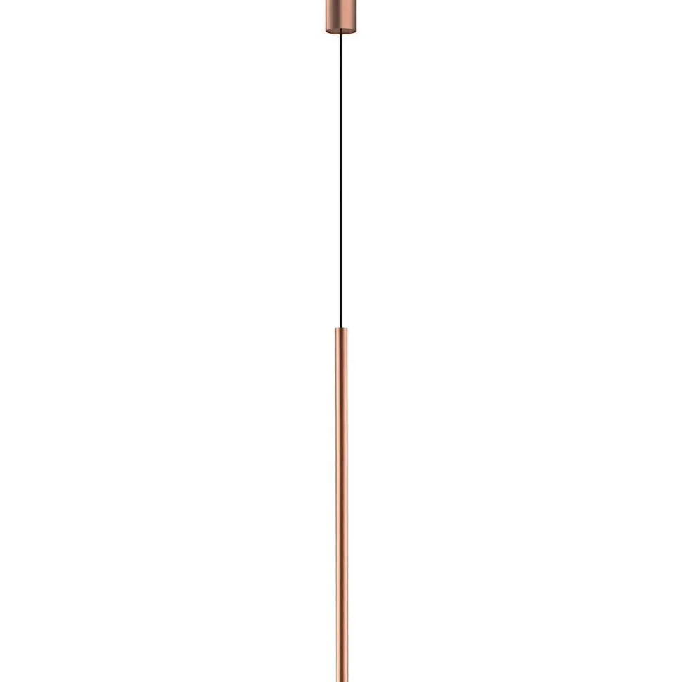 Lampa wisząca LASER 75cm miedź 1xG9