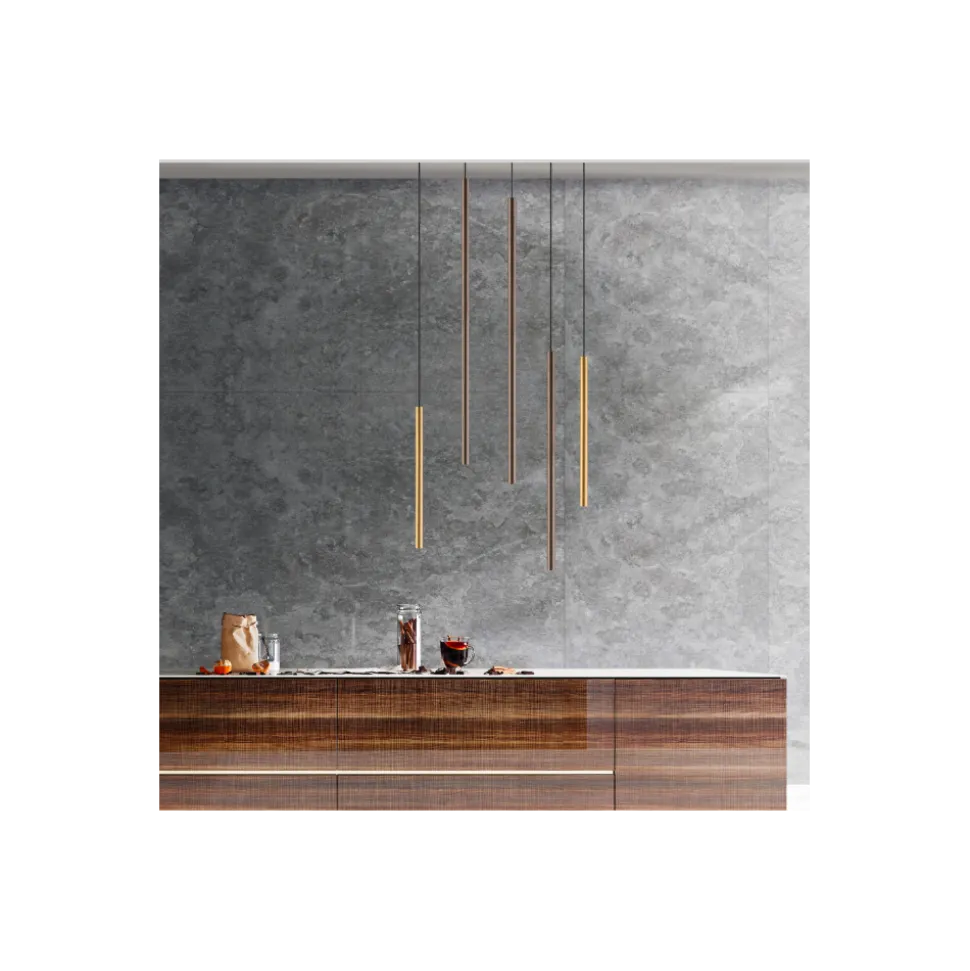 Lampa wisząca LASER 75cm miedź 1xG9