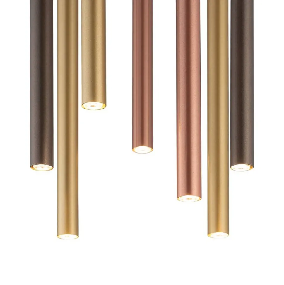 Lampa wisząca LASER 49cm miedź 1xG9