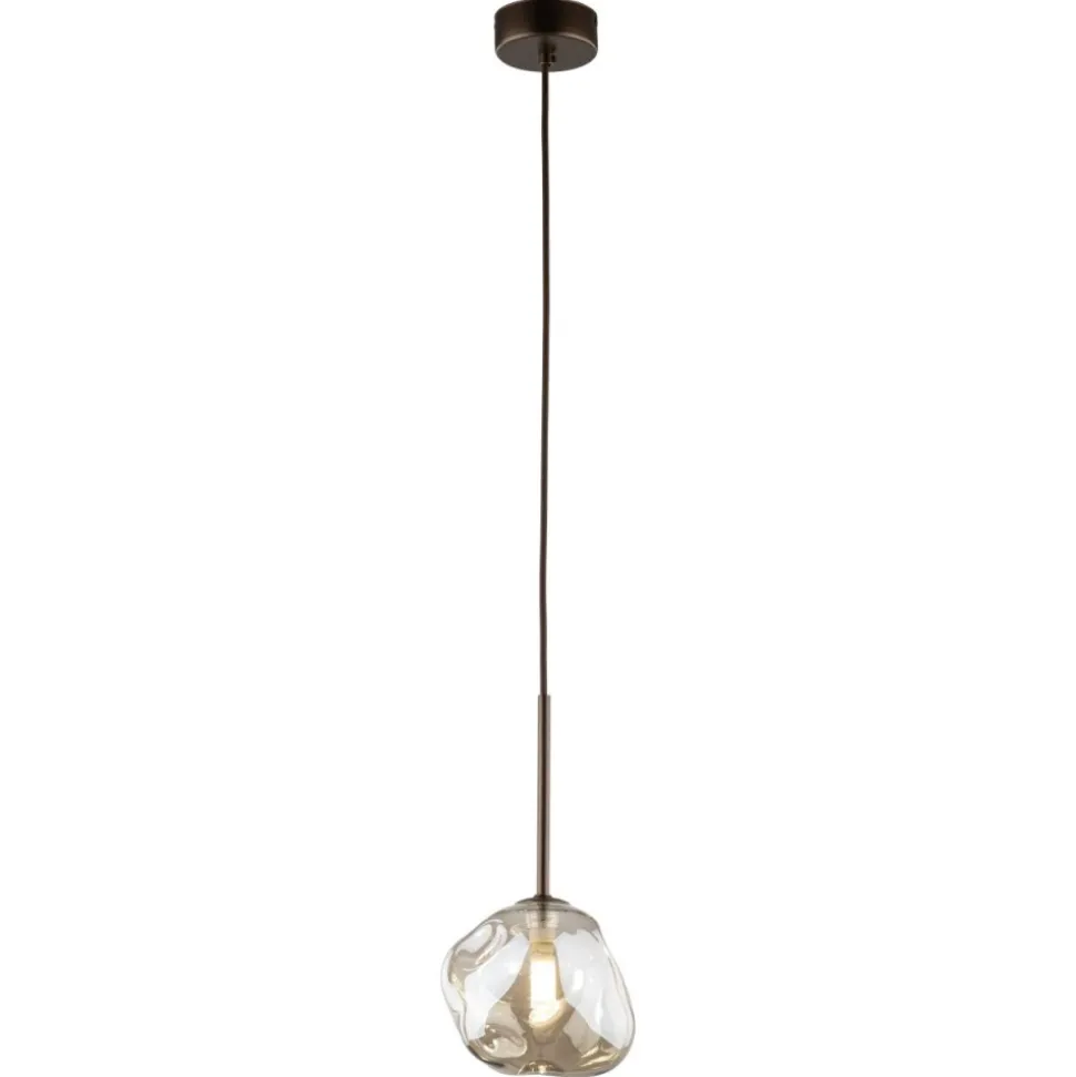 Lampa wisząca LAVA brązowa 1xG9