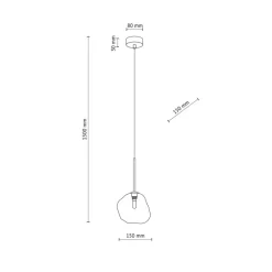 Lampa wisząca LAVA brązowa 1xG9