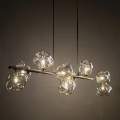Lampa wisząca LAVA brązowa 9xG9