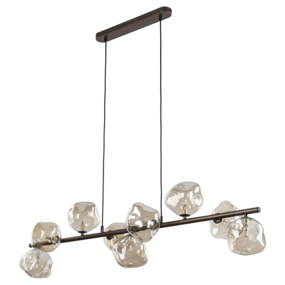 Lampa wisząca LAVA brązowa 9xG9