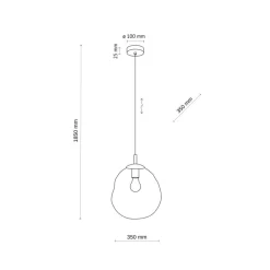 Lampa wisząca LAVA L brązowa 1xE27