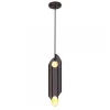 Lampa Wisząca LIBRA Czarny Złoty Tuby 6xE14 12cm
