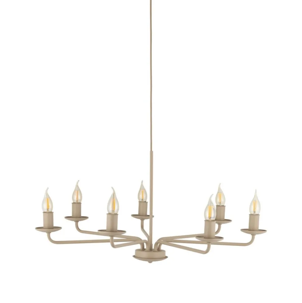 Lampa wisząca LIMAL sabia beżowa 7xE14