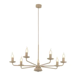 Lampa wisząca LIMAL sabia beżowa 7xE14