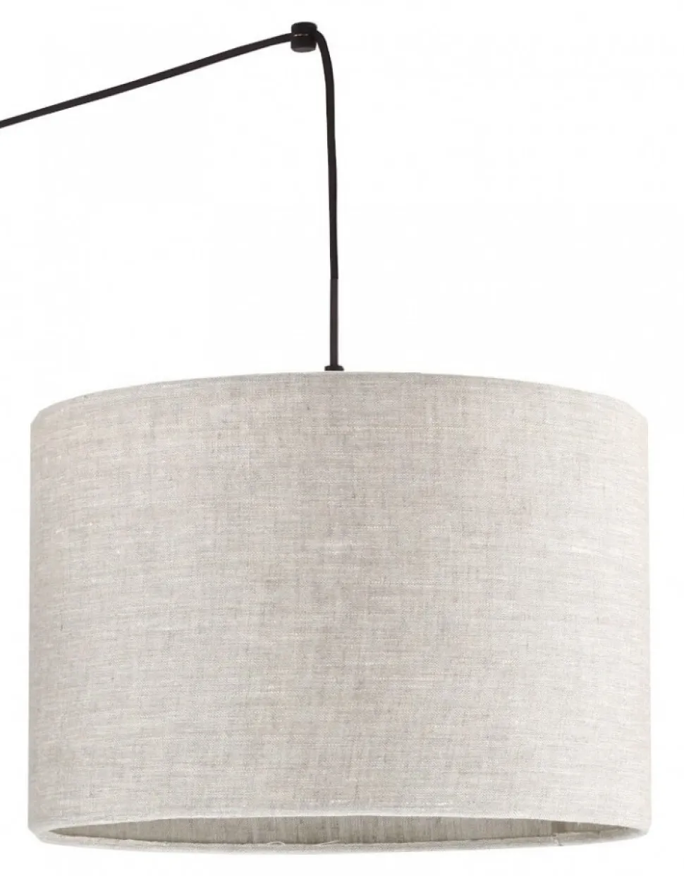 Lampa Wisząca LINEN Pająk Czarny Beżowe Abażury 3xE27