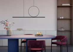 Lampa wisząca LINEO LED czarna 39W 3000K