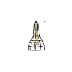 Lampa Wisząca LONG Czarny Złoty Metalowe Klosze 3xE27
