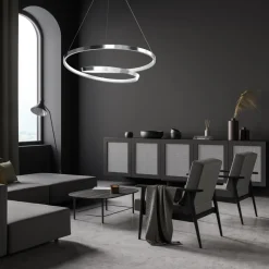 Lampa Wisząca LUCERO Srebrny 48W LED 50cm