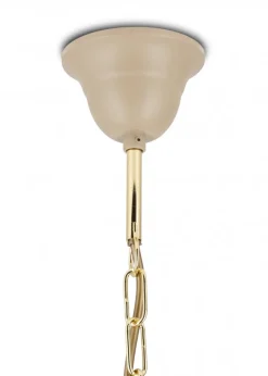 Lampa Wisząca Luna Beżowa Szkło 1xE27 47 cm