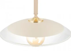 Lampa Wisząca Luna Beżowa Szkło 1xE27 47 cm