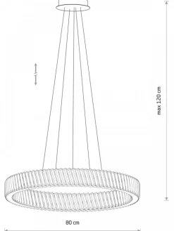 Lampa wisząca LUXORA LED 38W 3000K