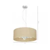 Lampa Wisząca MARSHALL Biały Ratan Abażur 3xE27 50cm