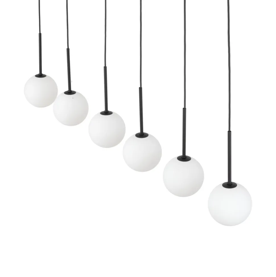 Lampa Wisząca MARTIN Biały Szklane Klosze 6xG9