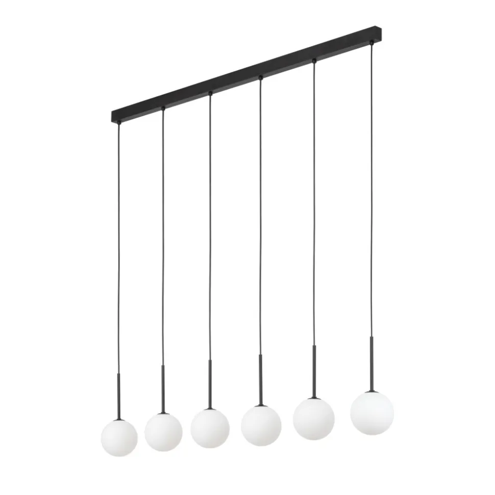 Lampa Wisząca MARTIN Biały Szklane Klosze 6xG9