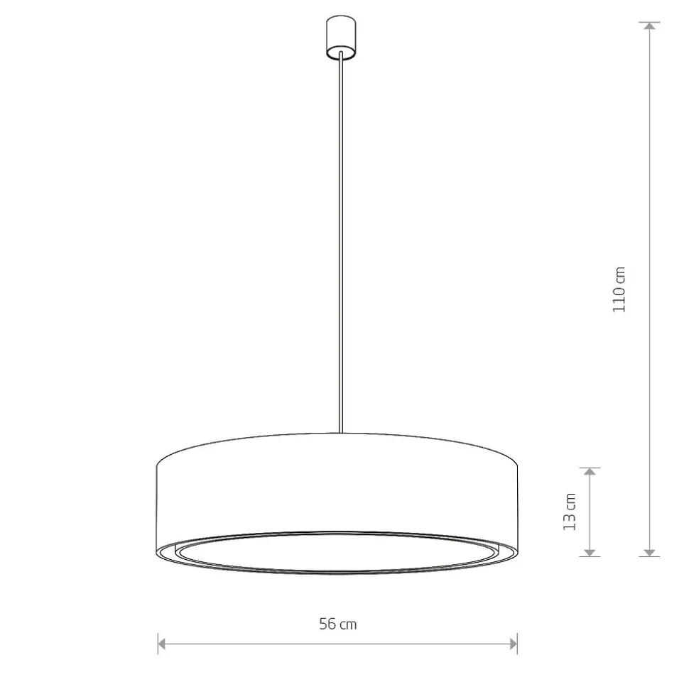 Lampa Wisząca MIST Biały Abażur 3xE27 56cm