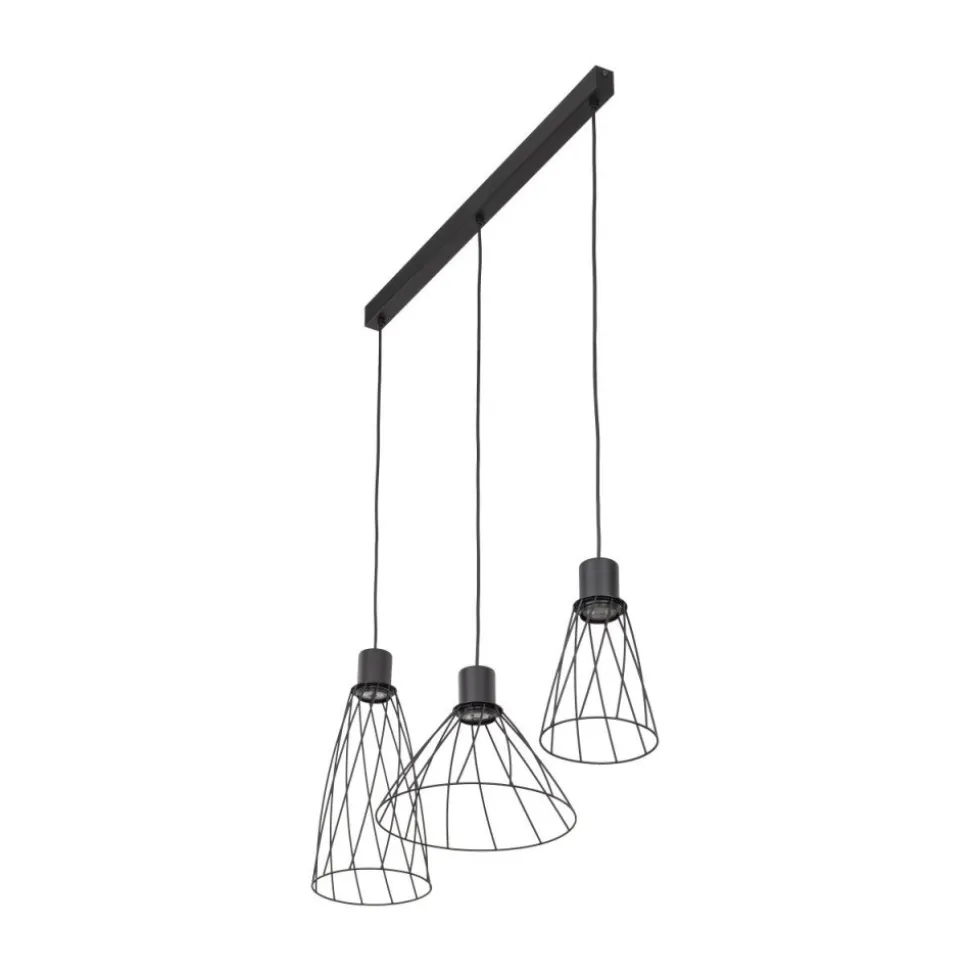 Lampa wisząca MODESTO czarna 3xGU10